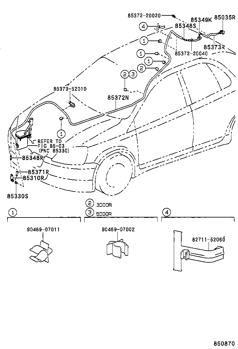 85340-05010 MOTOR ASSY, REAR WASHER product image