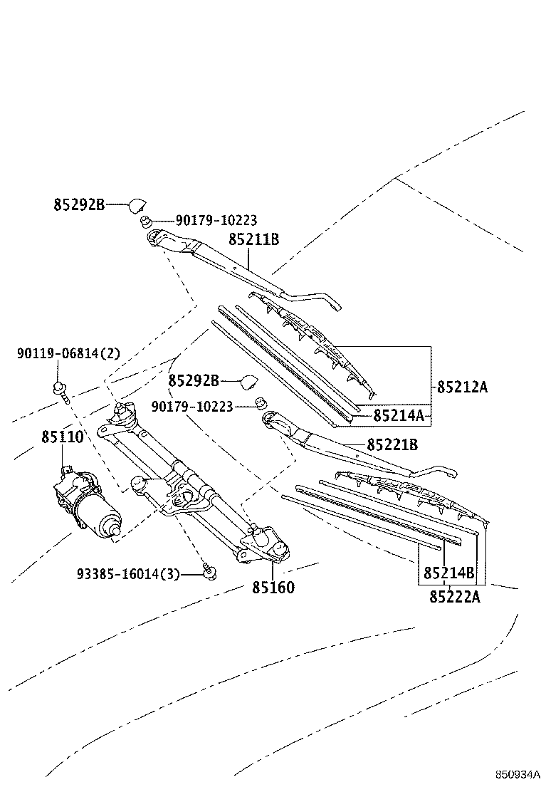 85150-53010 LINK ASSY, WINDSHIELD WIPER product image