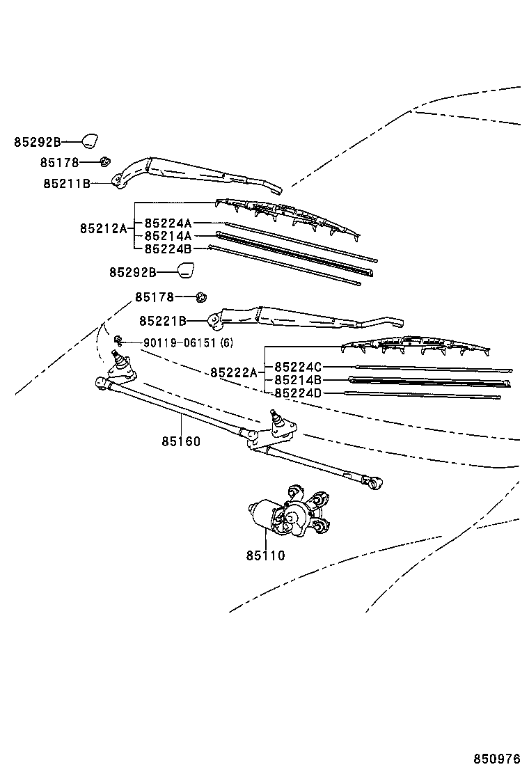 85212-26060 BLADE, FR WIPER, RH product image