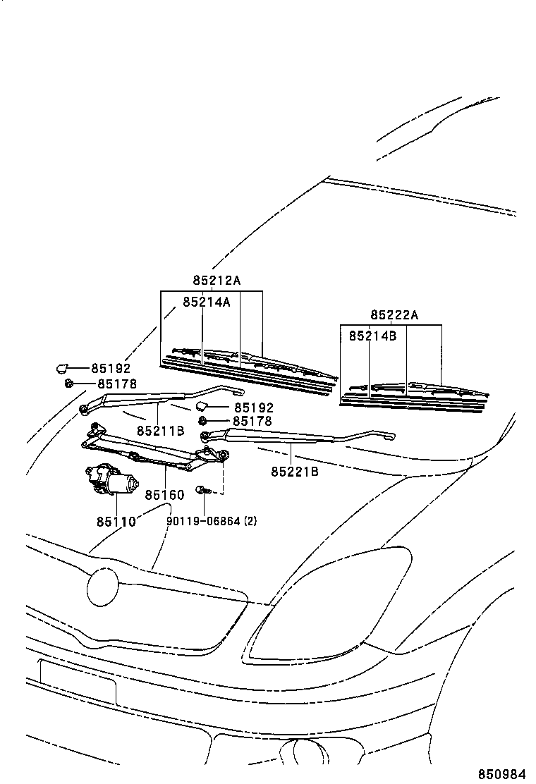 90179-10223 NUT (FOR FRONT WIPER ARM SETTING) product image