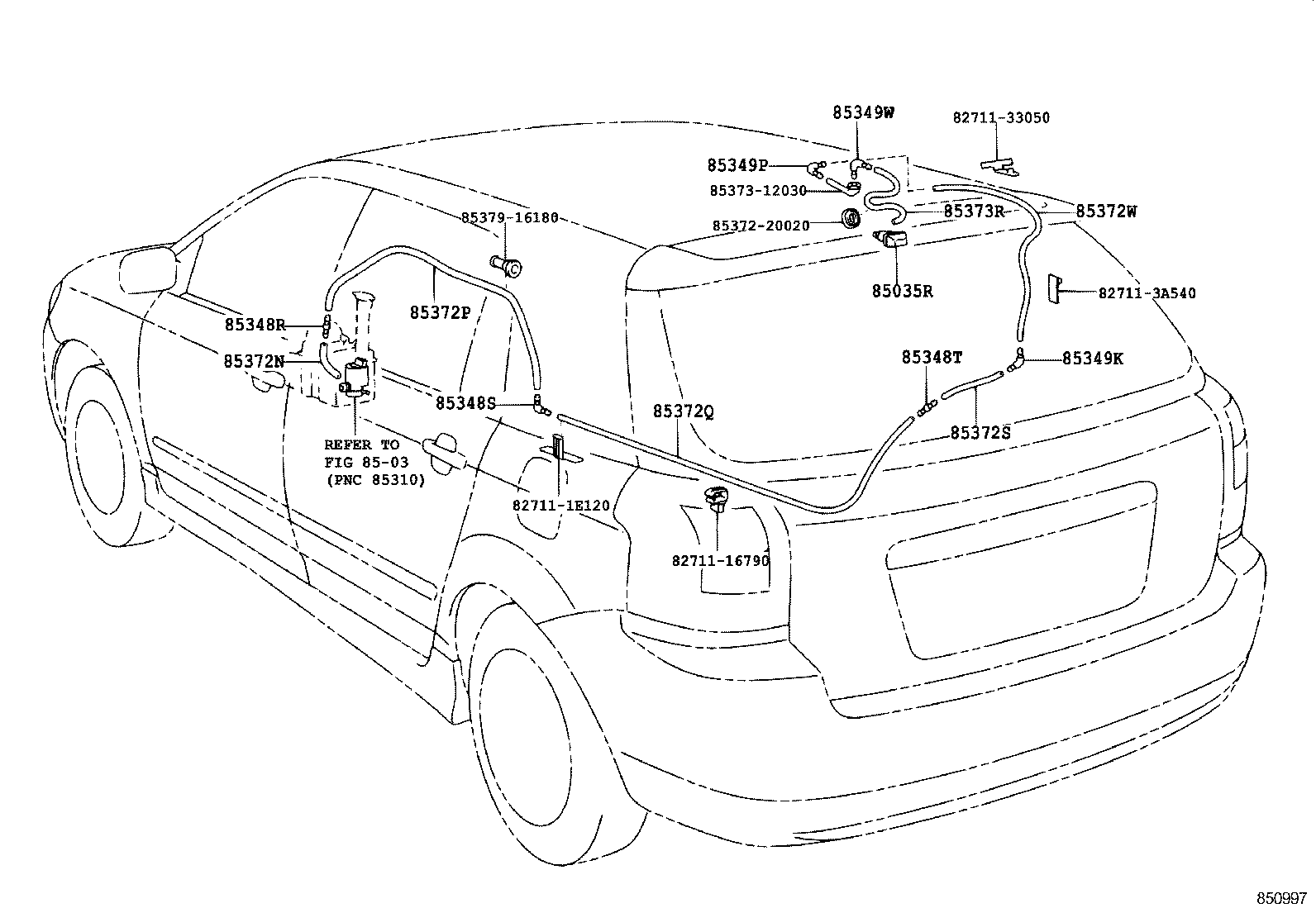 90099-33694 HOSE, REAR WASHER (FROM JOINT TO JOINT), NO.3 product image