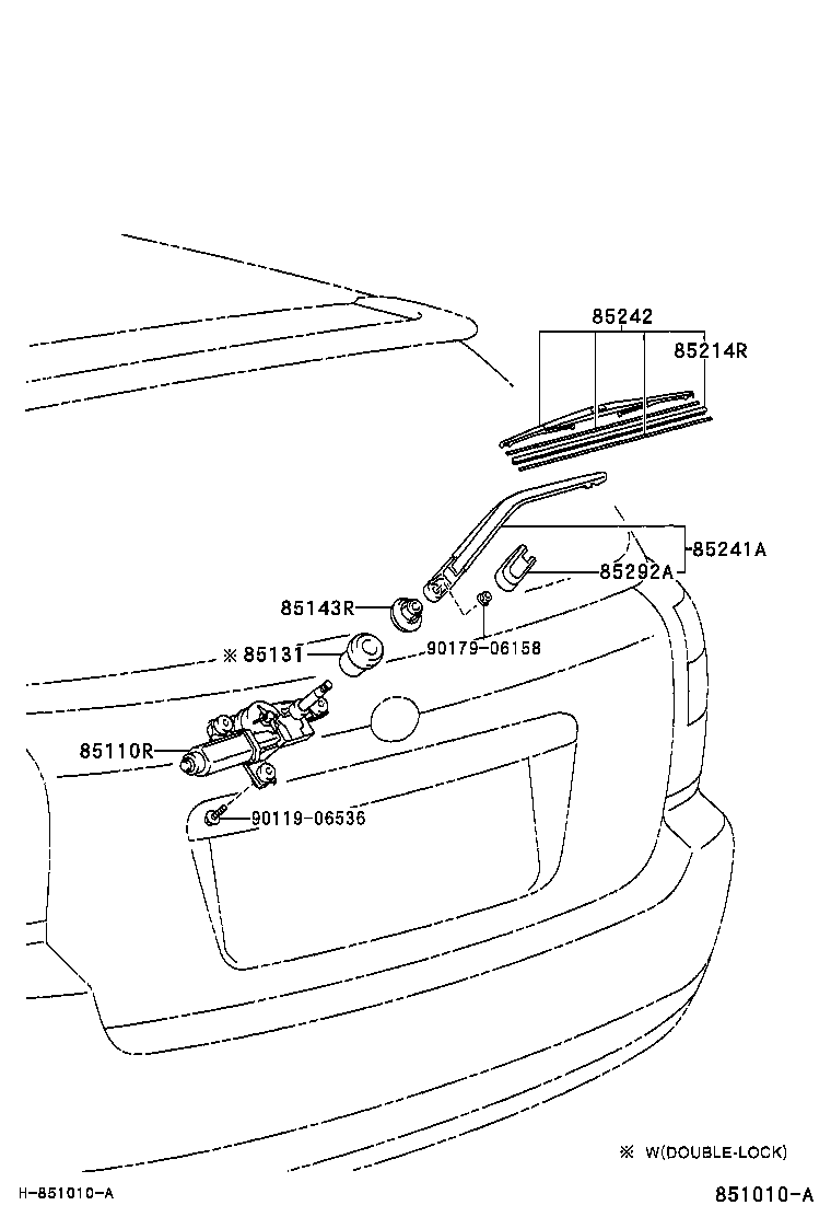 85242-02020 BLADE, RR WIPER product image