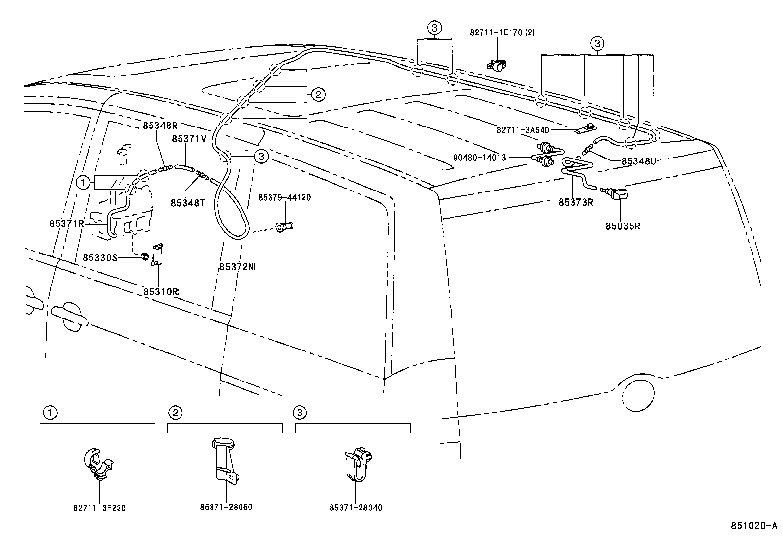 85391-28140 NOZZLE SUB-ASSY, REAR WASHER product image