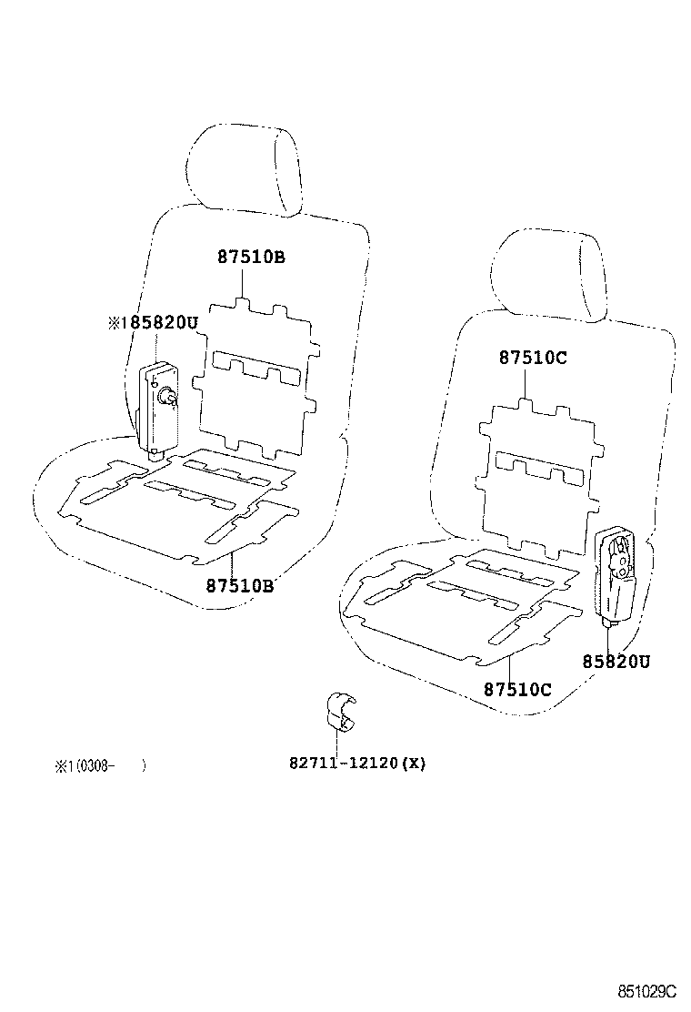85820-30550 MOTOR ASSY, POWER SEAT(FOR LUMBAR SUPPORT) product image