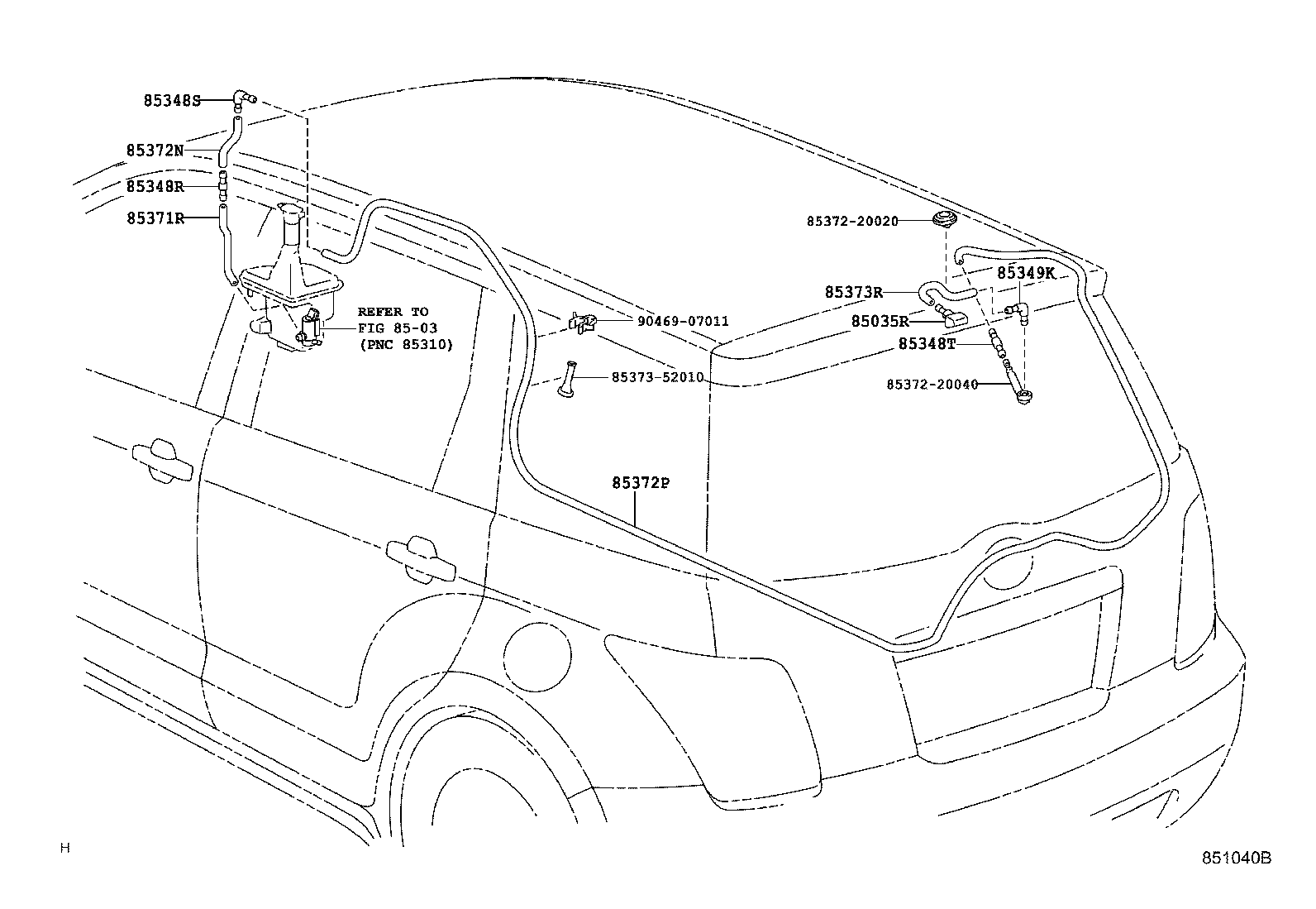 90099-59245 HOSE, REAR WASHER (FROM JOINT TO JOINT), NO.2 product image