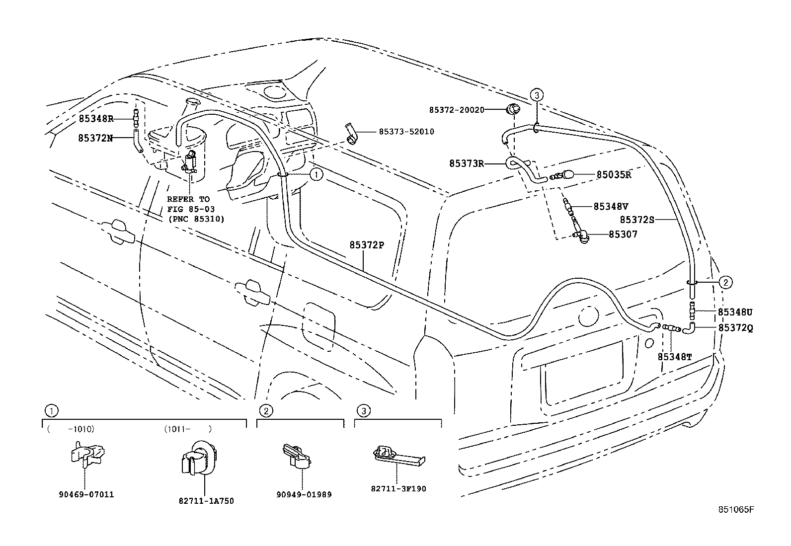 90099-59324 HOSE, REAR WASHER (FROM JOINT TO JOINT), NO.2 product image