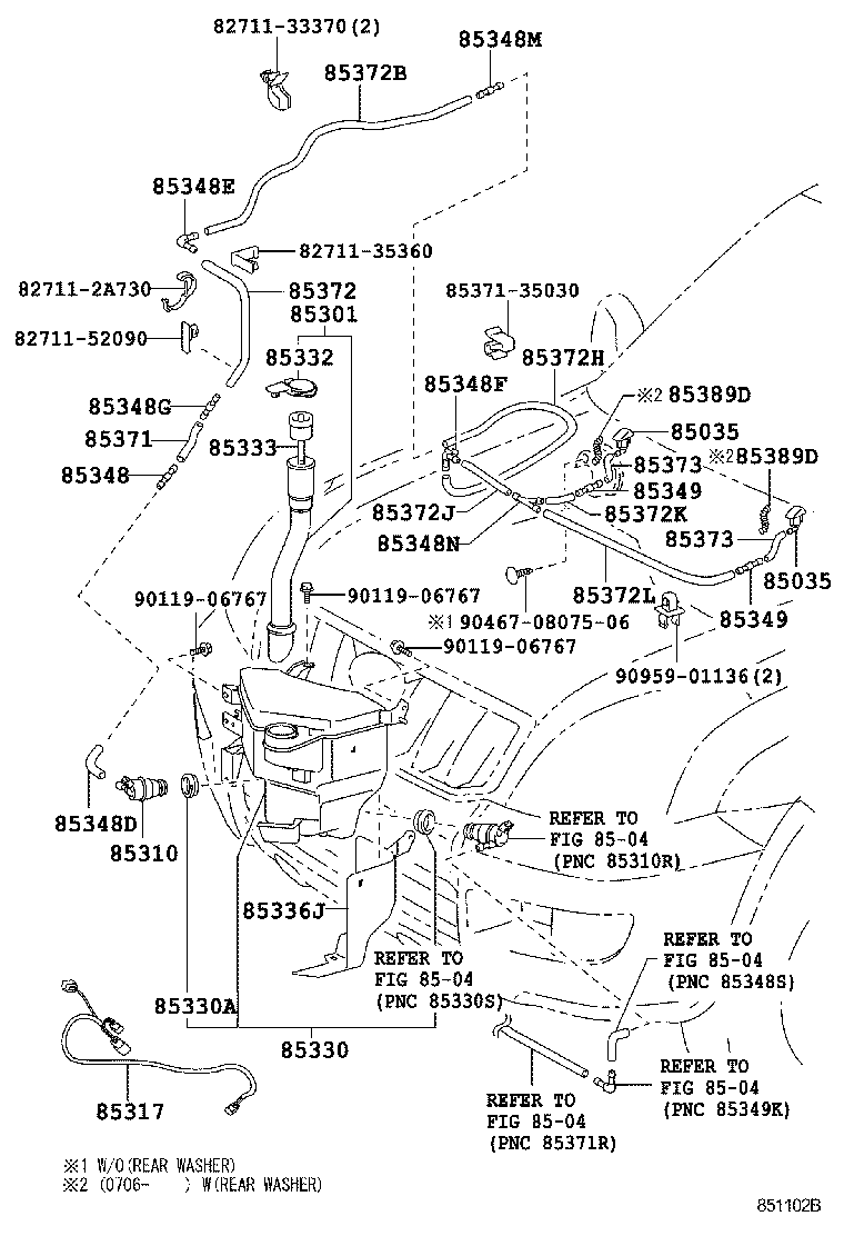 85315-60290 JAR ASSY, WINDSHIELD WASHER product image