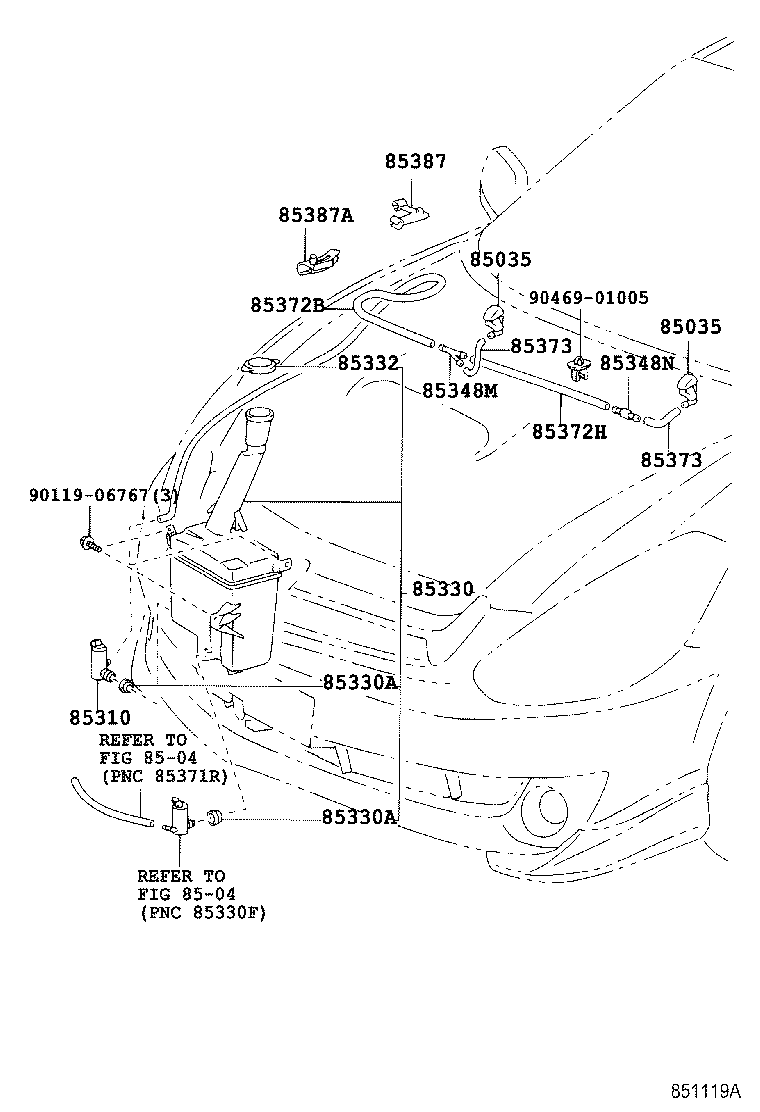85315-20640 JAR ASSY, WINDSHIELD WASHER product image