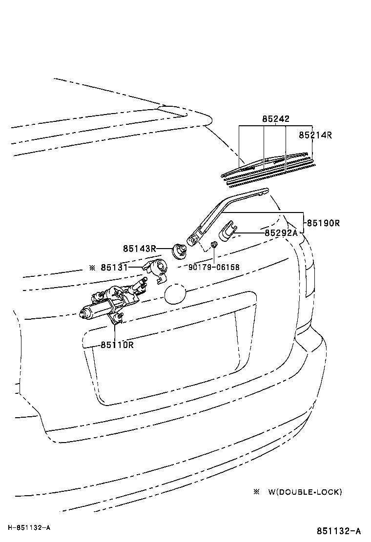 85143-13080 GROMMET, REAR WIPER MOTOR product image