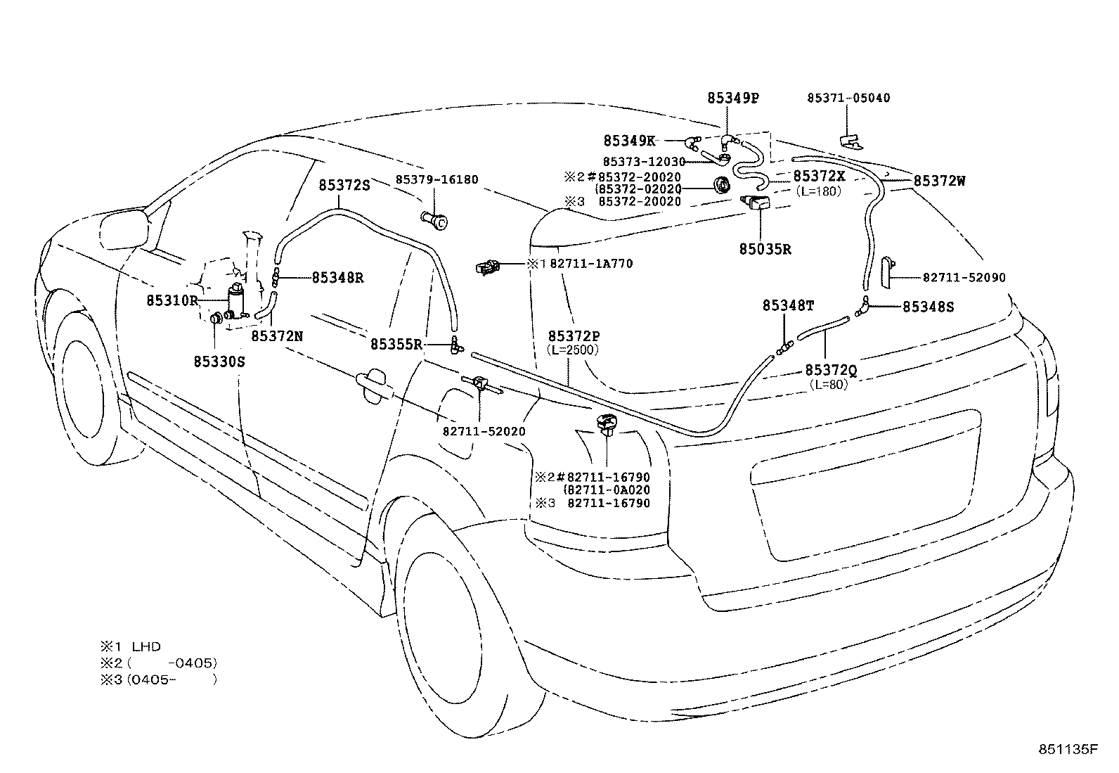85321-02010 VALVE, REAR WASHER HOSE product image