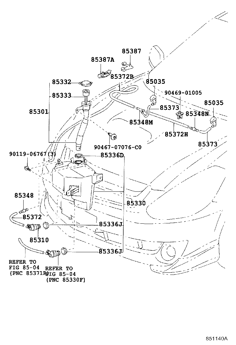 85315-20640 JAR ASSY, WINDSHIELD WASHER product image