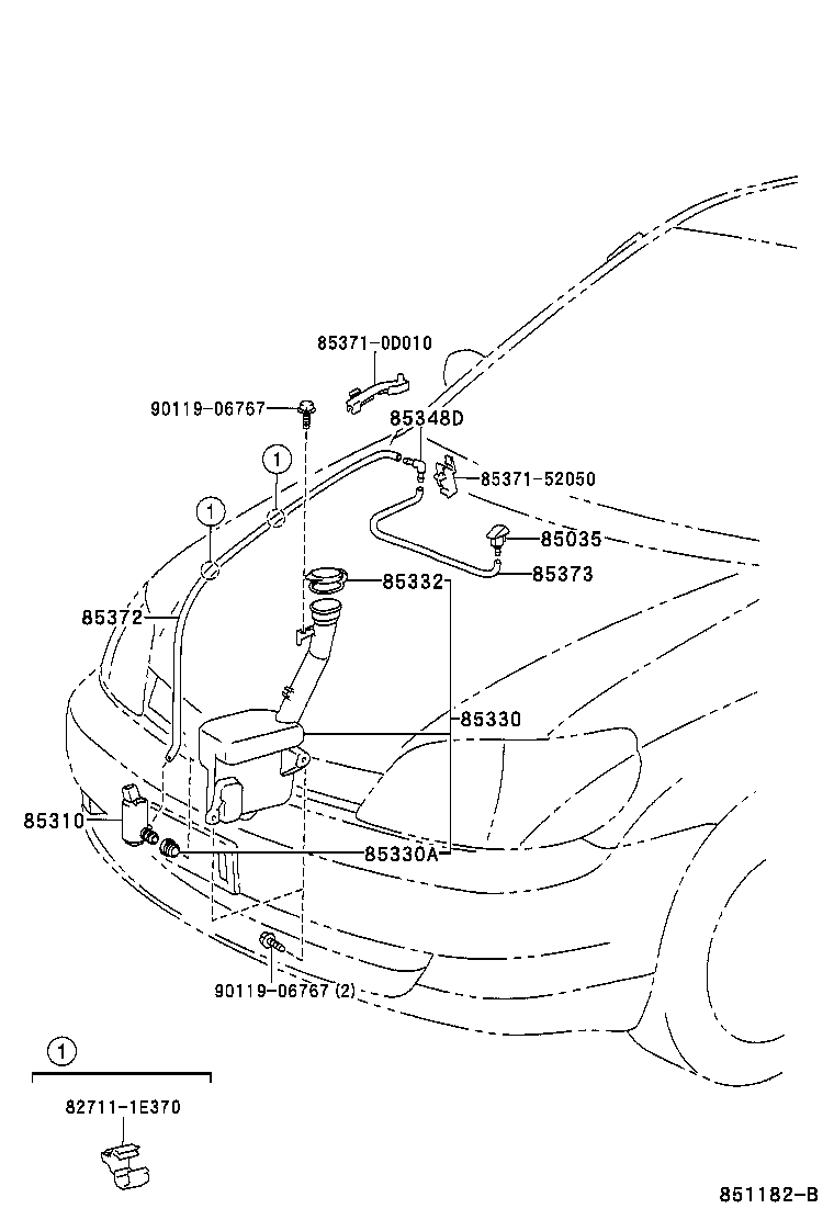 85316-0D030 CAP, WINDSHIELD WASHER JAR product image
