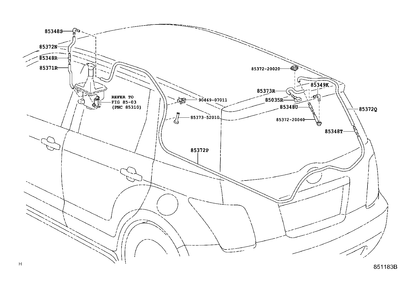 90099-59245 HOSE, REAR WASHER (FROM JOINT TO JOINT), NO.2 product image