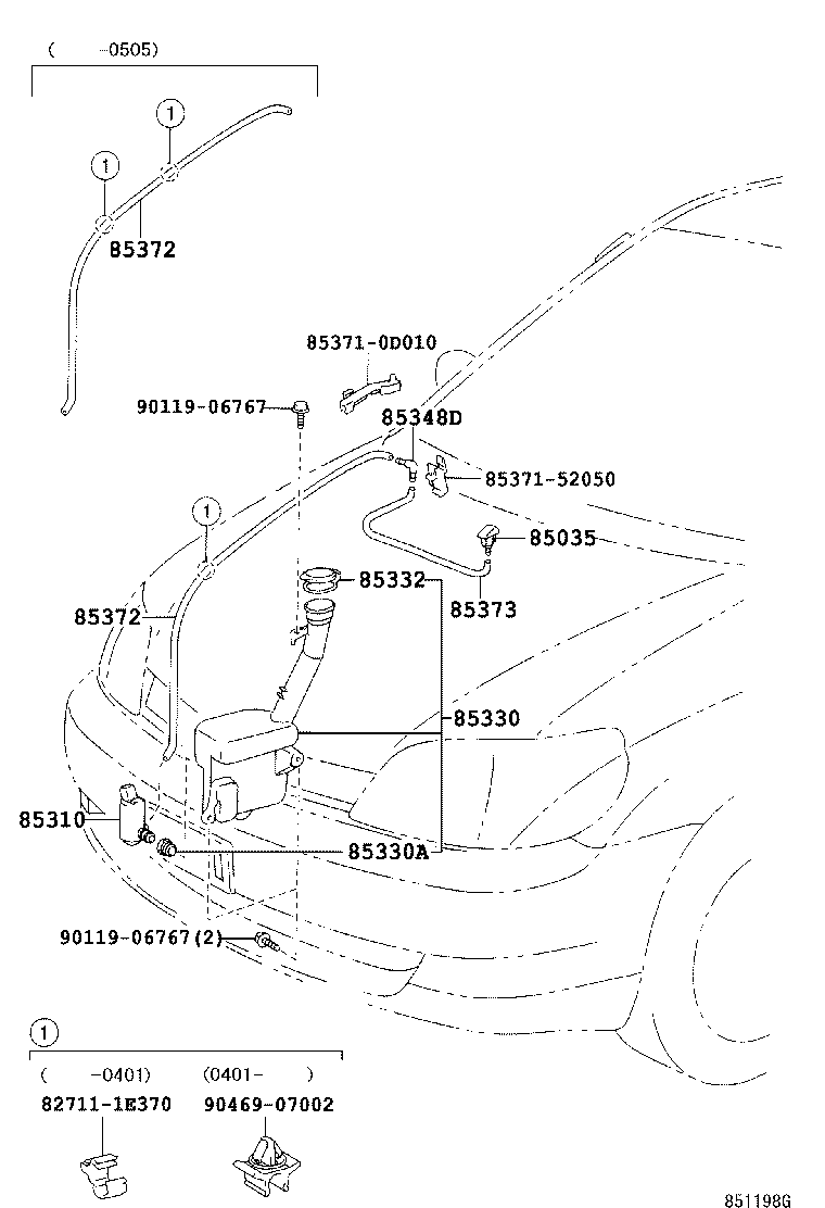 85316-0D030 CAP, WINDSHIELD WASHER JAR product image
