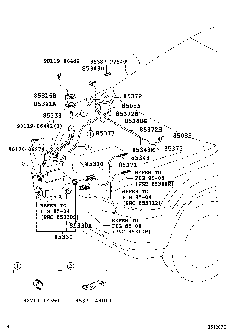 85315-48050 JAR ASSY, WINDSHIELD WASHER product image