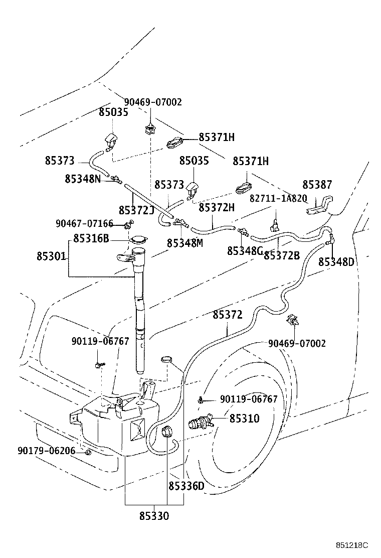 85316-40040 CAP, WINDSHIELD WASHER JAR product image