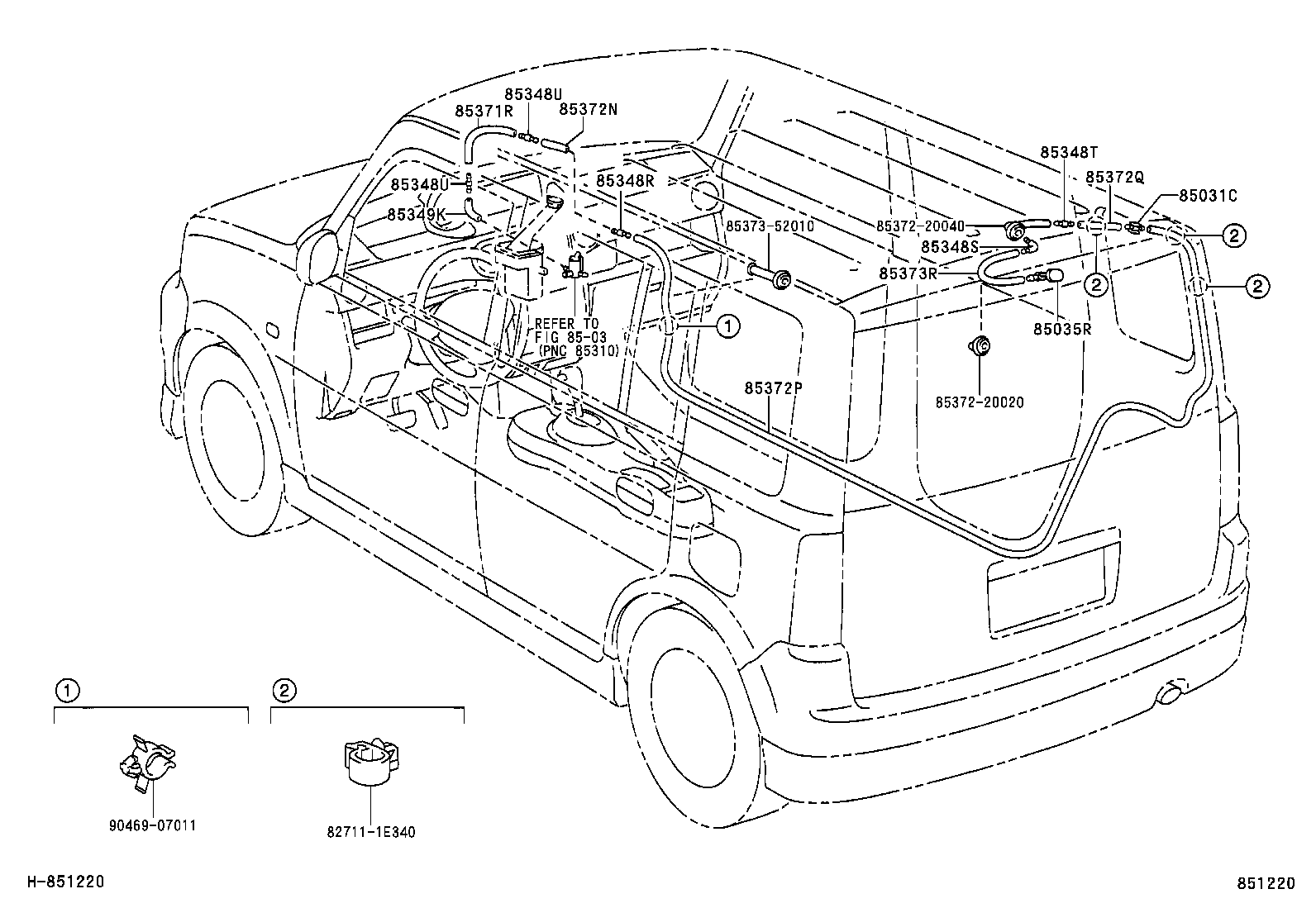 85391-52130 NOZZLE SUB-ASSY, REAR WASHER product image