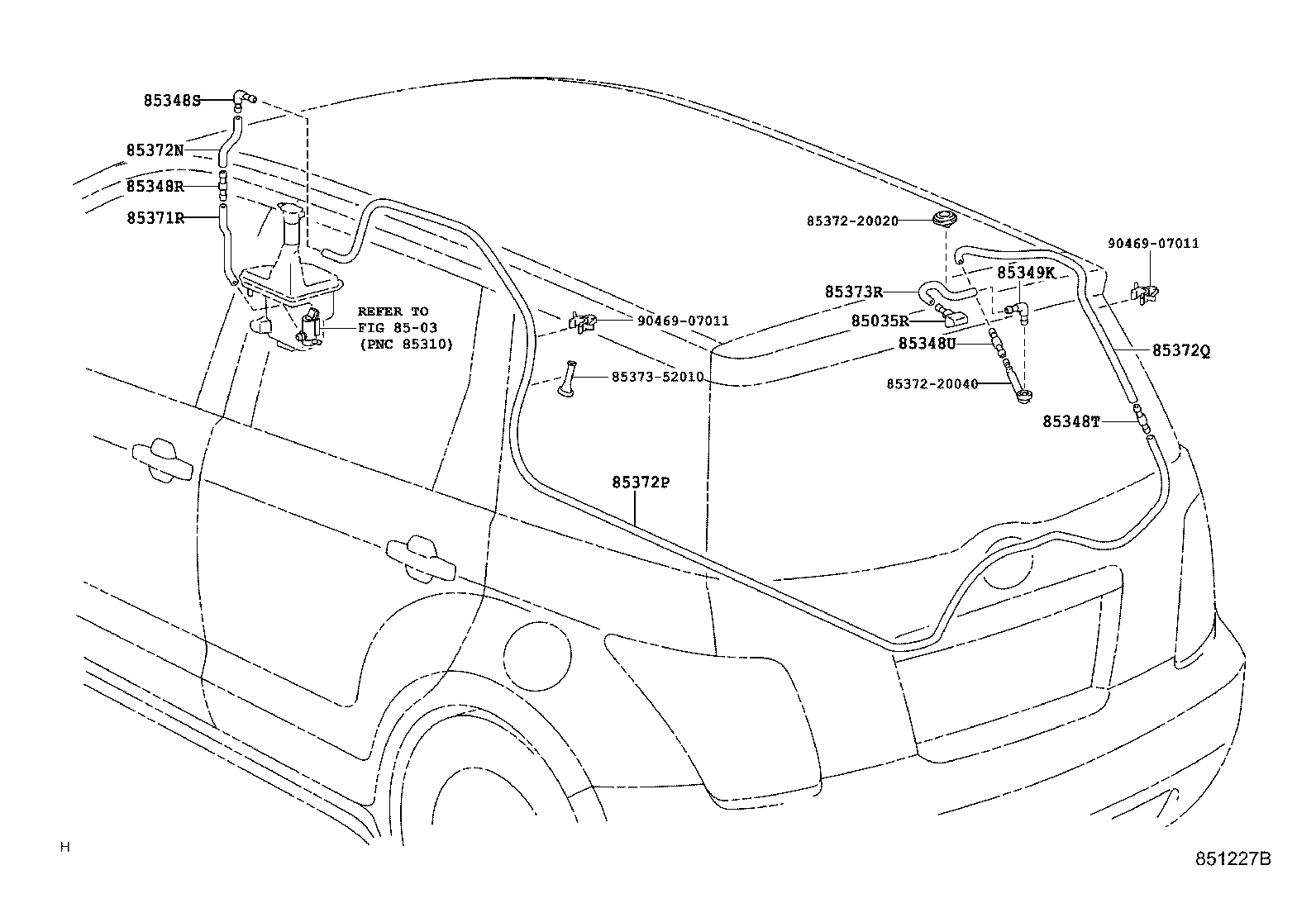 90099-59325 HOSE, REAR WASHER (FROM JOINT TO JOINT), NO.2 product image