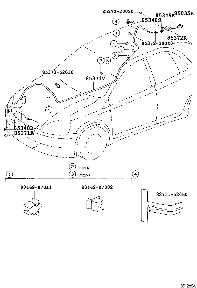 Toyota 85377-52210 JOINT, REAR WASHER ELBOW, NO.2
