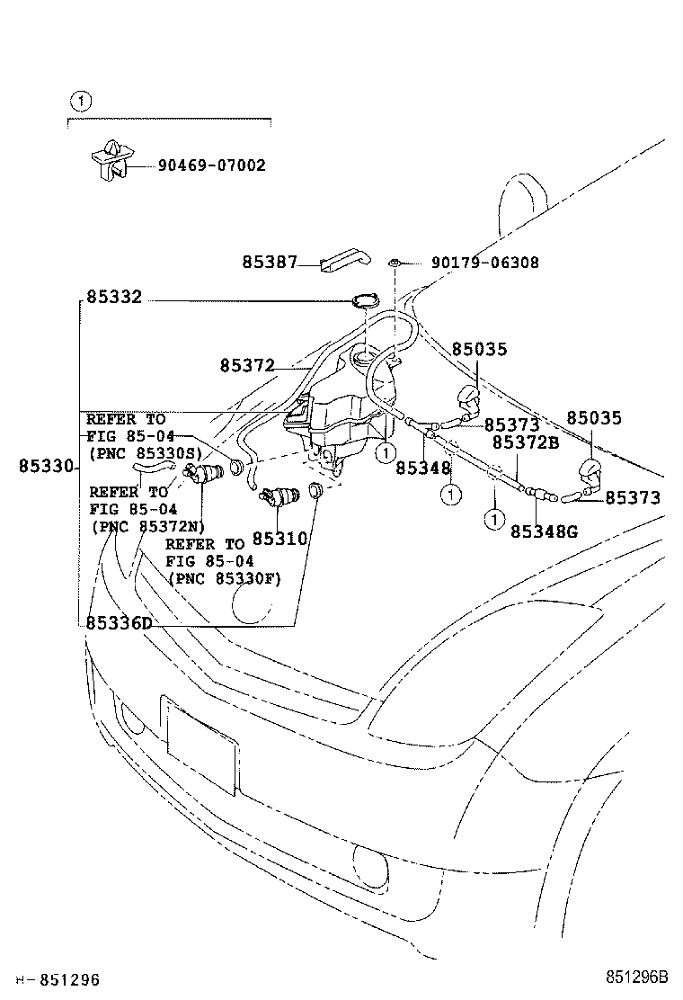 Toyota 85315-47050 JAR ASSY, WINDSHIELD WASHER
