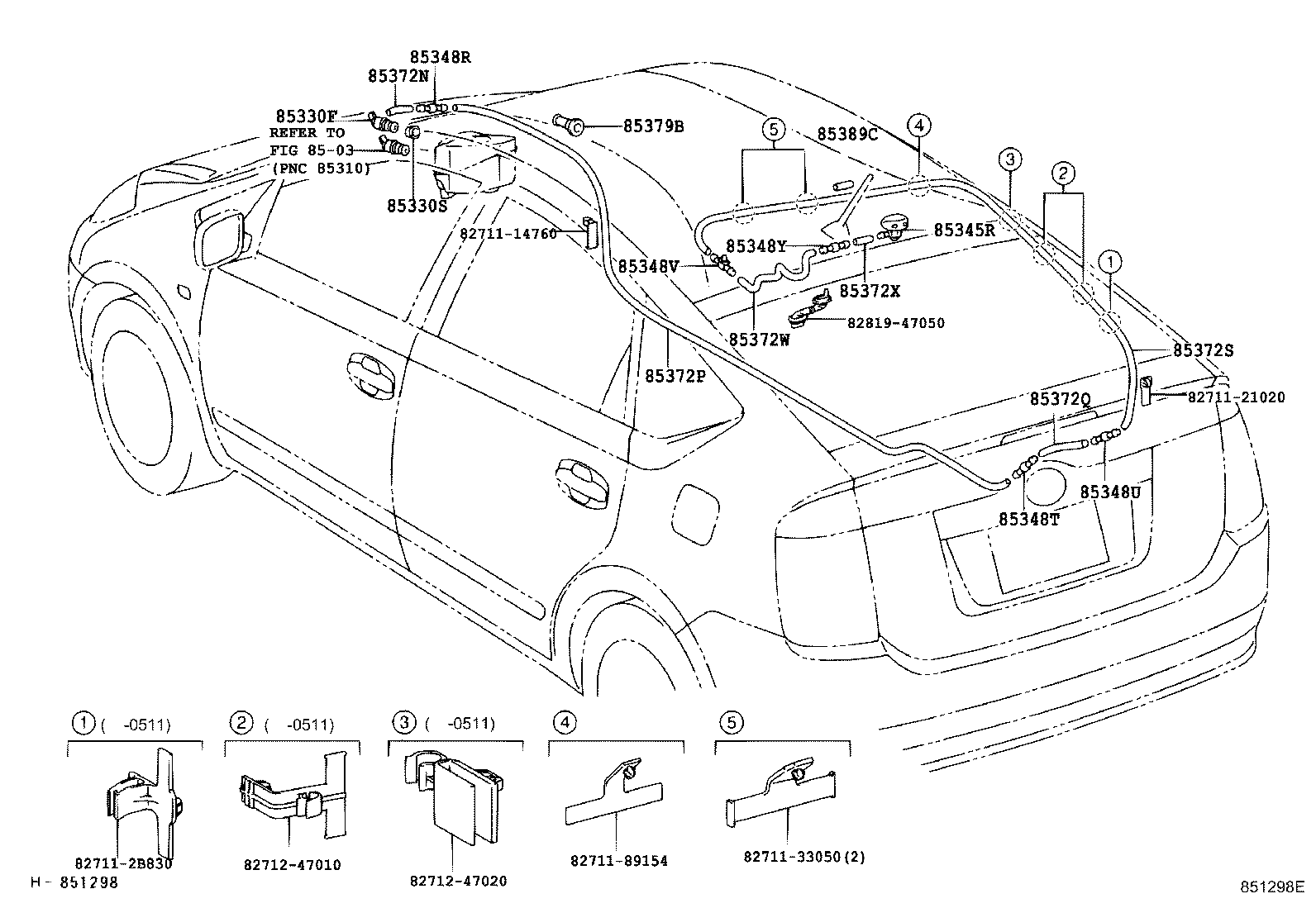 85391-47010 NOZZLE, REAR WASHER product image