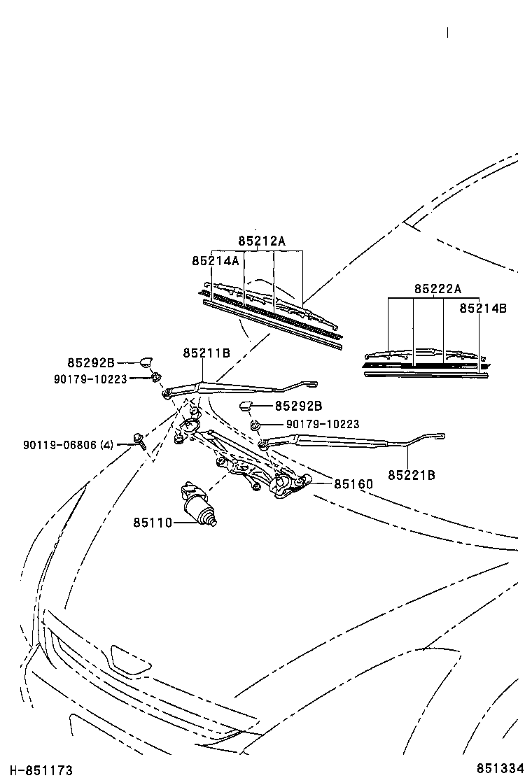 85150-68010 LINK ASSY, WINDSHIELD WIPER product image