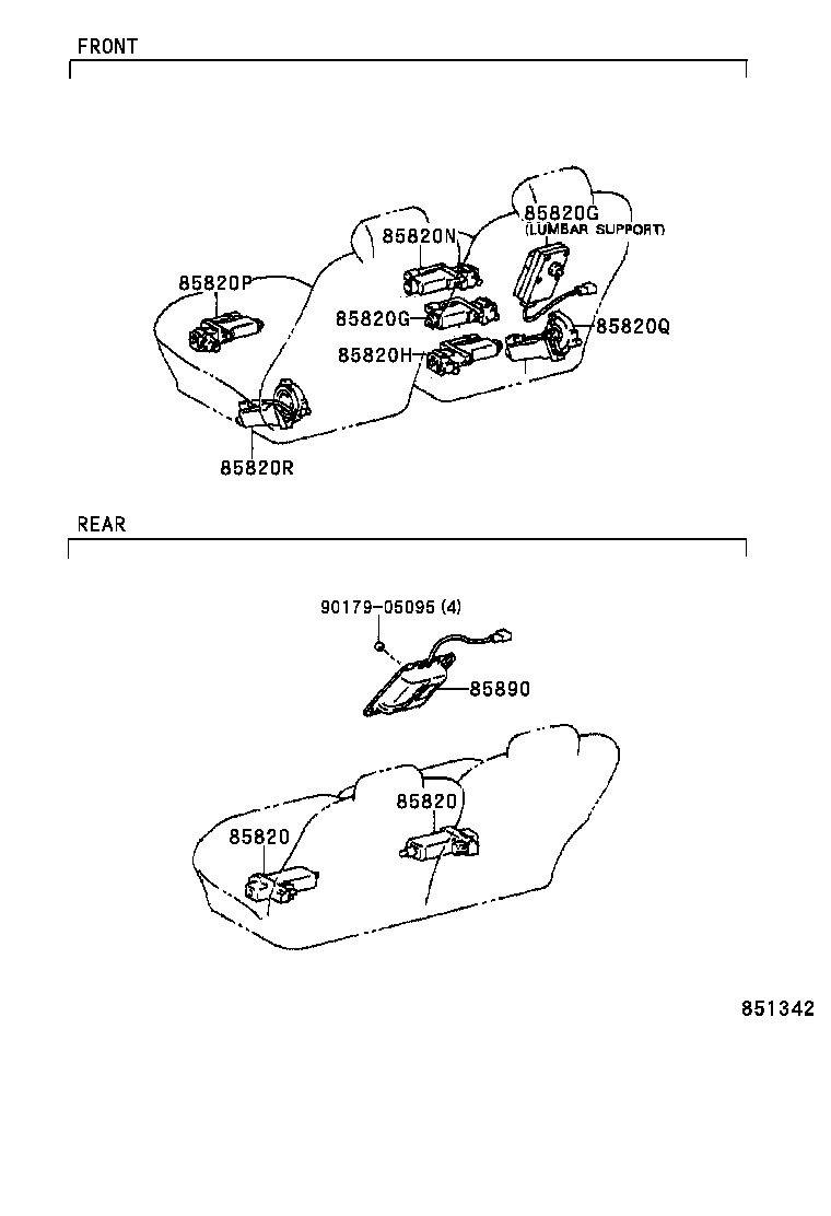 85820-30581 MOTOR ASSY, POWER SEAT product image