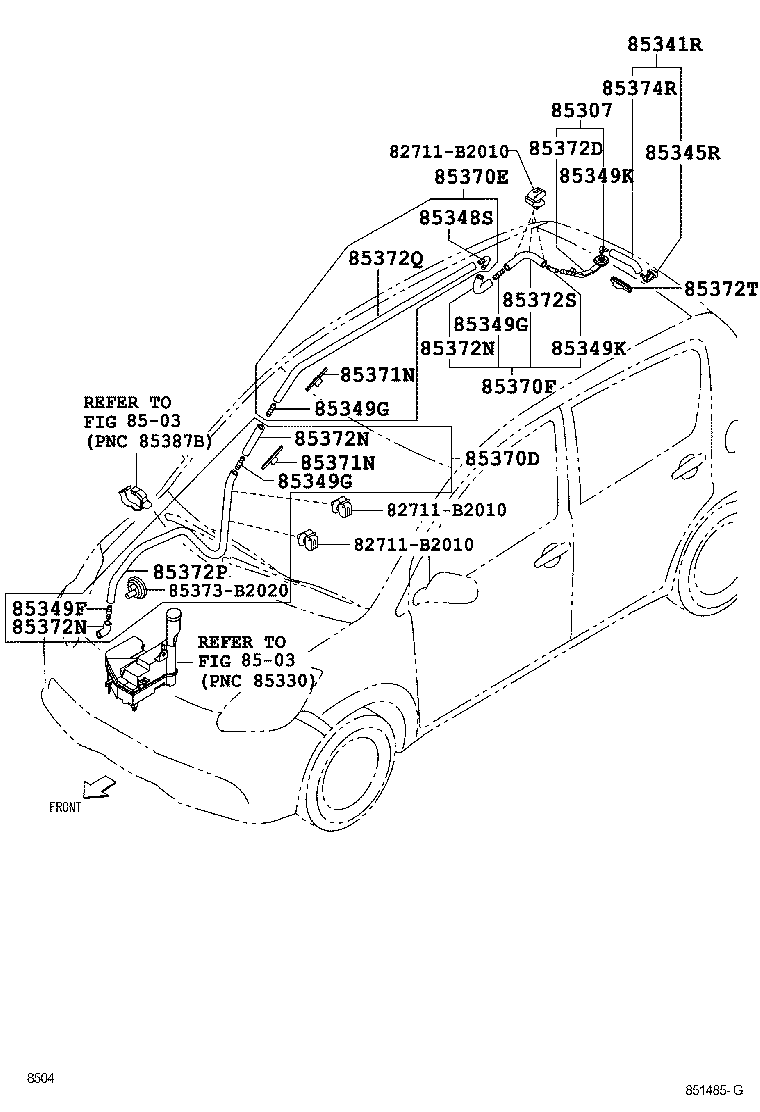 85376-87201 HOSE, REAR WASHER (FROM JOINT TO JOINT), NO.2 product image