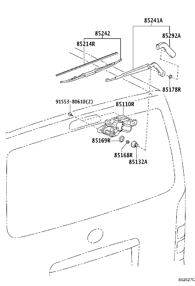Toyota 90179-06125 NUT (FOR REAR WIPER ARM SETTING)