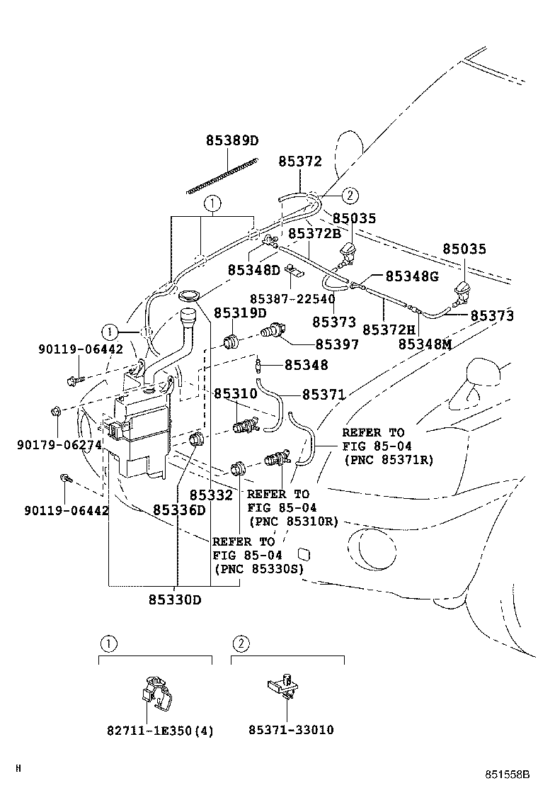Toyota 85315-48130 JAR ASSY, WASHER