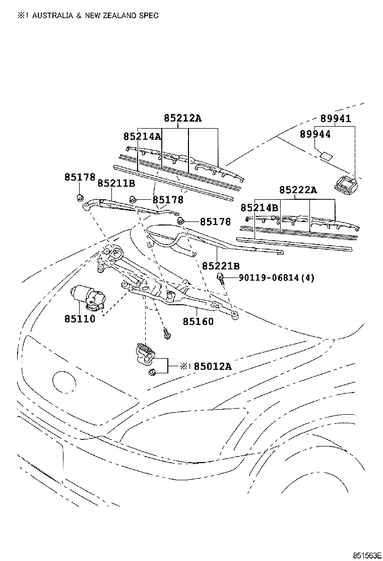 89941-48040 SENSOR, RAIN product image