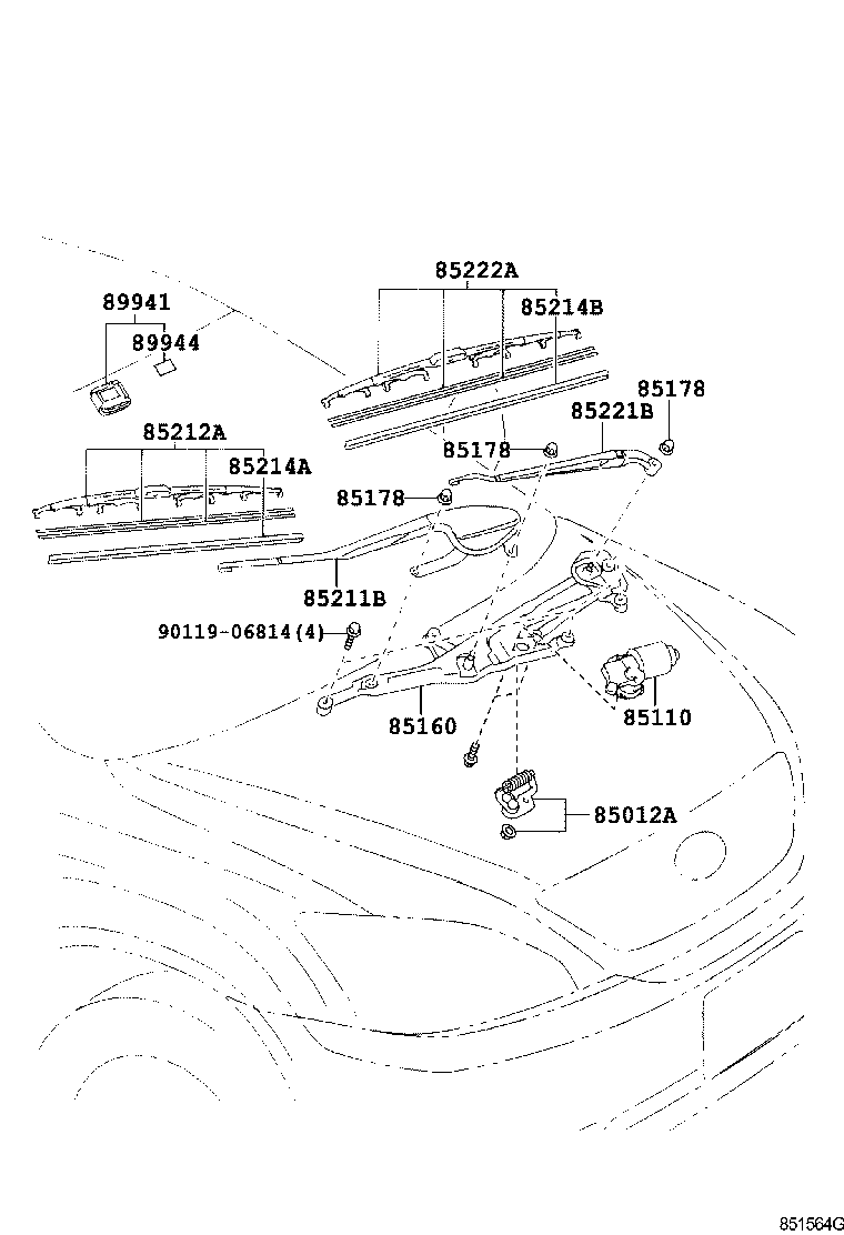 89941-48040 SENSOR, RAIN product image