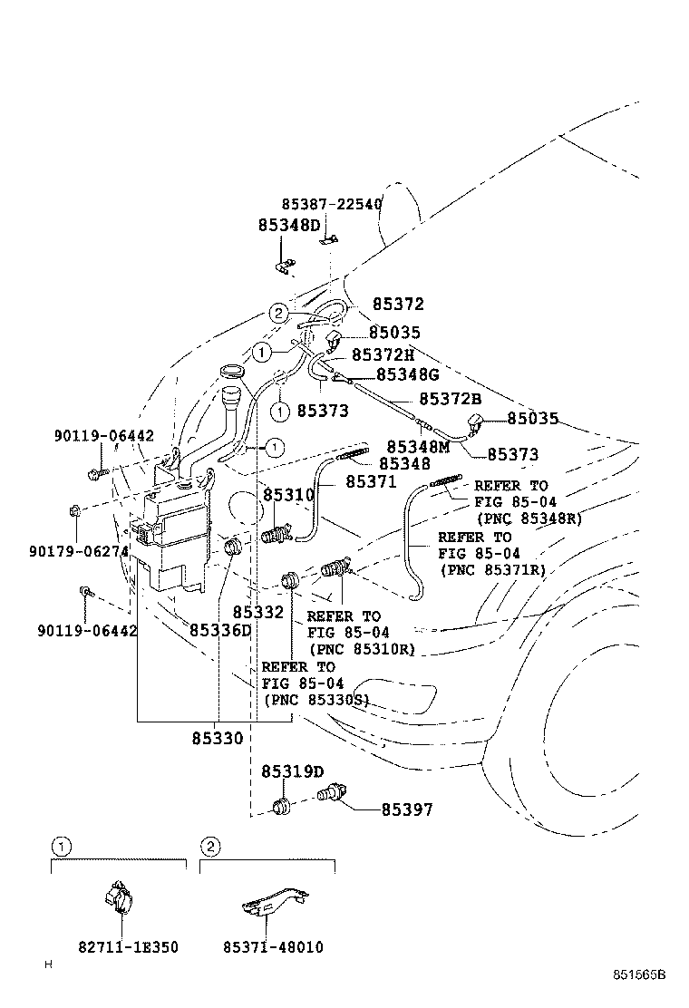 85315-48100 JAR ASSY, WINDSHIELD WASHER product image