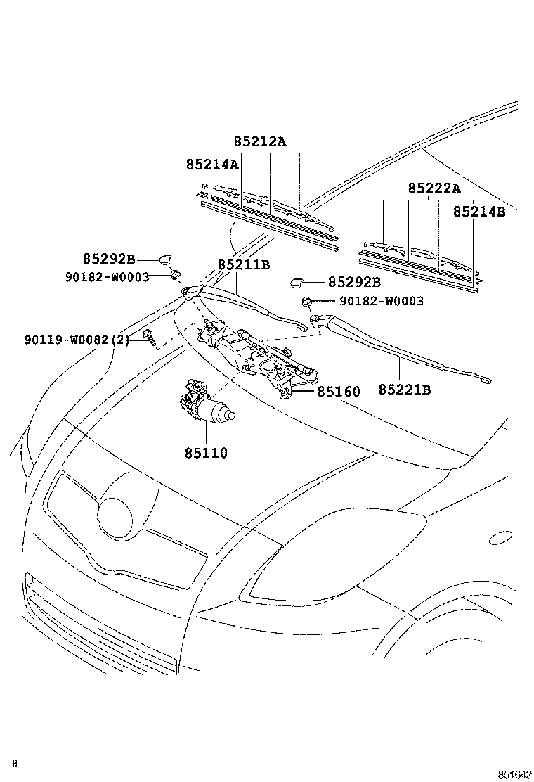 85110-0D080 MOTOR ASSY, WINDSHIELD WIPER product image