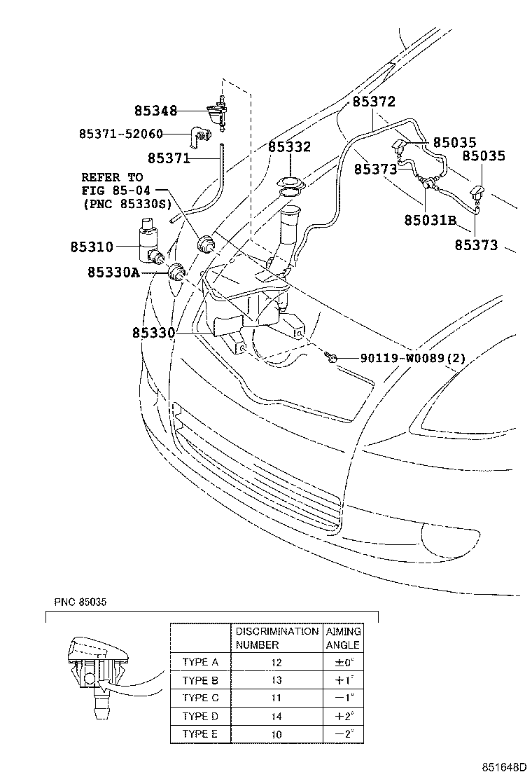 Toyota 85315-0D060 JAR ASSY, WINDSHIELD WASHER