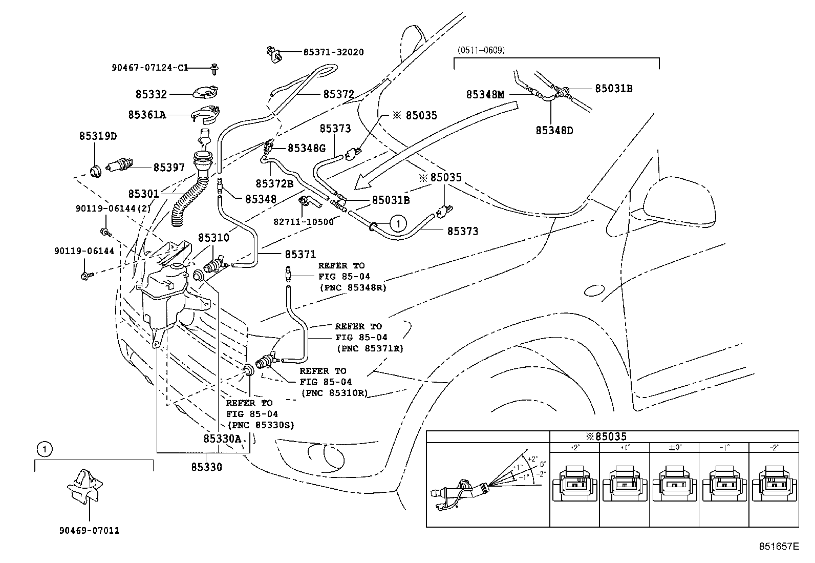 Toyota 85315-42290 JAR ASSY, WINDSHIELD WASHER