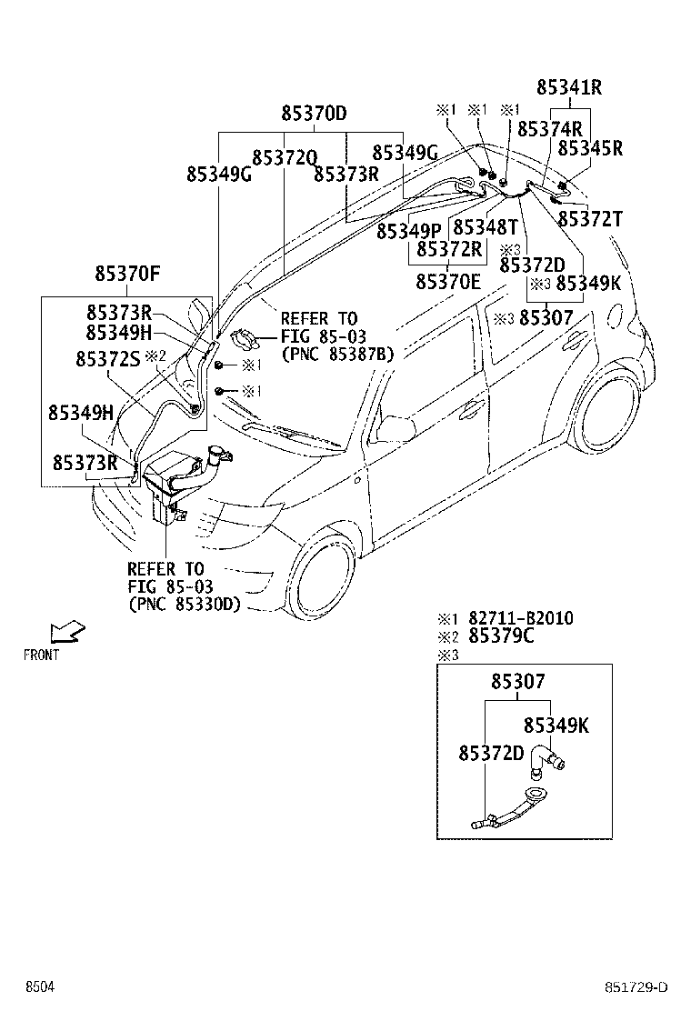 85391-B1010 NOZZLE, REAR WASHER product image
