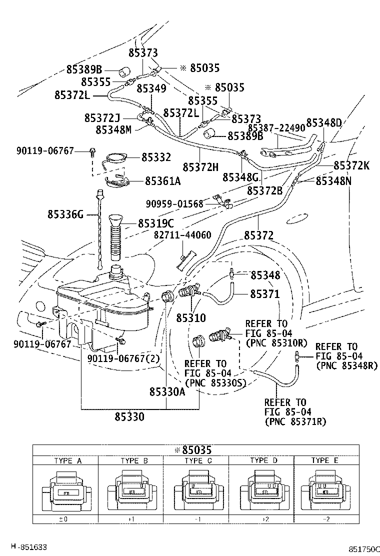 85315-22270 JAR ASSY, WINDSHIELD WASHER product image