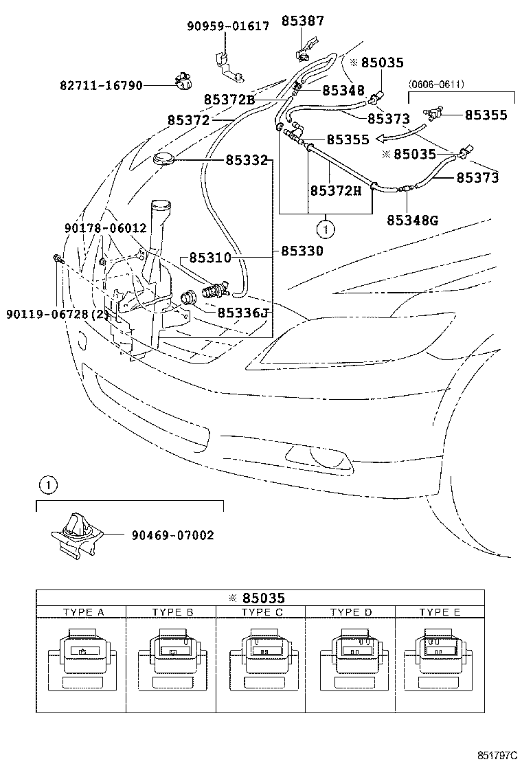 85310-06170 JAR ASSY, WINDSHIELD WASHER product image
