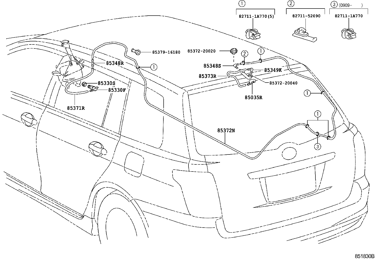 85391-13040 NOZZLE SUB-ASSY, REAR WASHER product image
