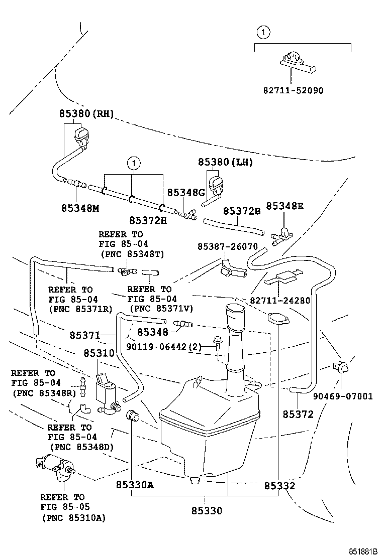 85355-26052 JAR ASSY, WINDSHIELD WASHER product image