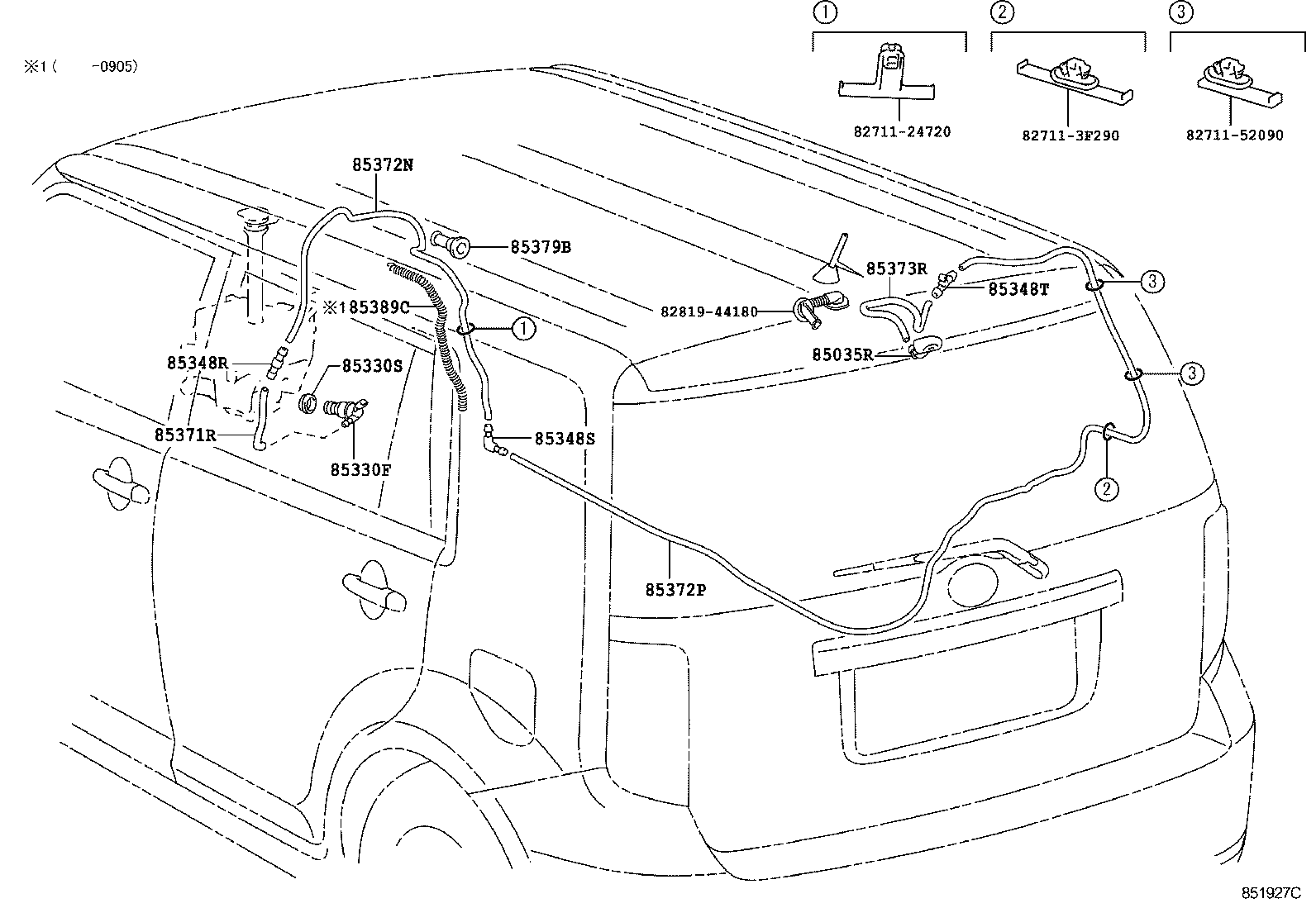 Toyota 85375-20800 JOINT, REAR WASHER HOSE, NO.2
