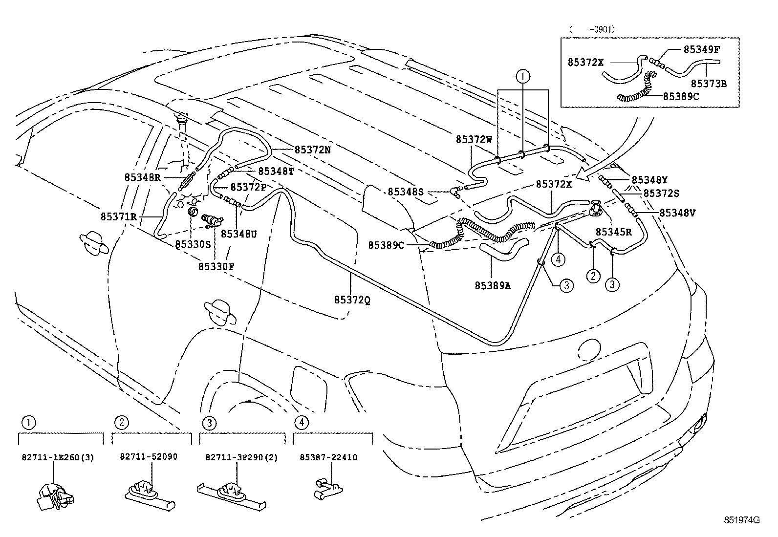 Toyota 85389-48290 PACKING, WINDSHIELD WASHER HOSE, NO.2