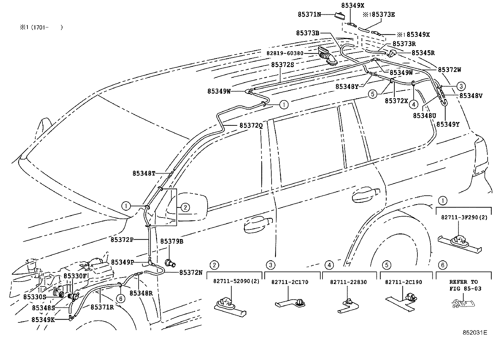85391-60140 NOZZLE, REAR WASHER product image