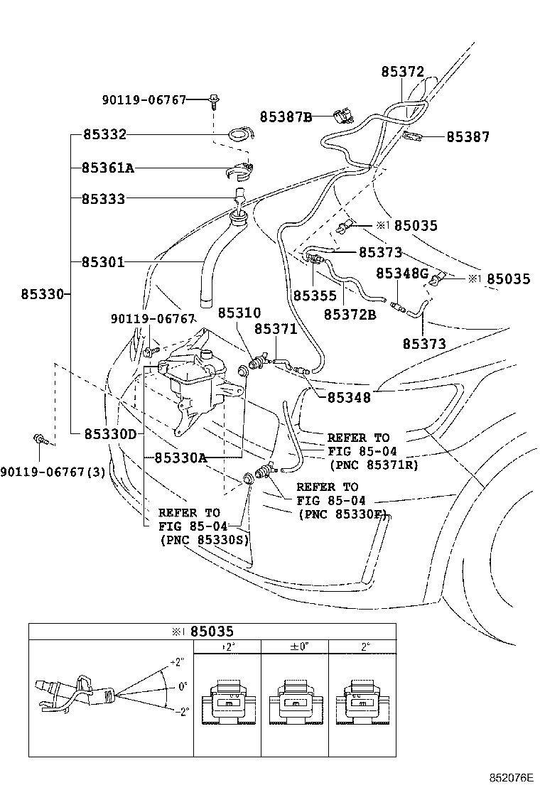 85315-12620 JAR ASSY, WINDSHIELD WASHER product image