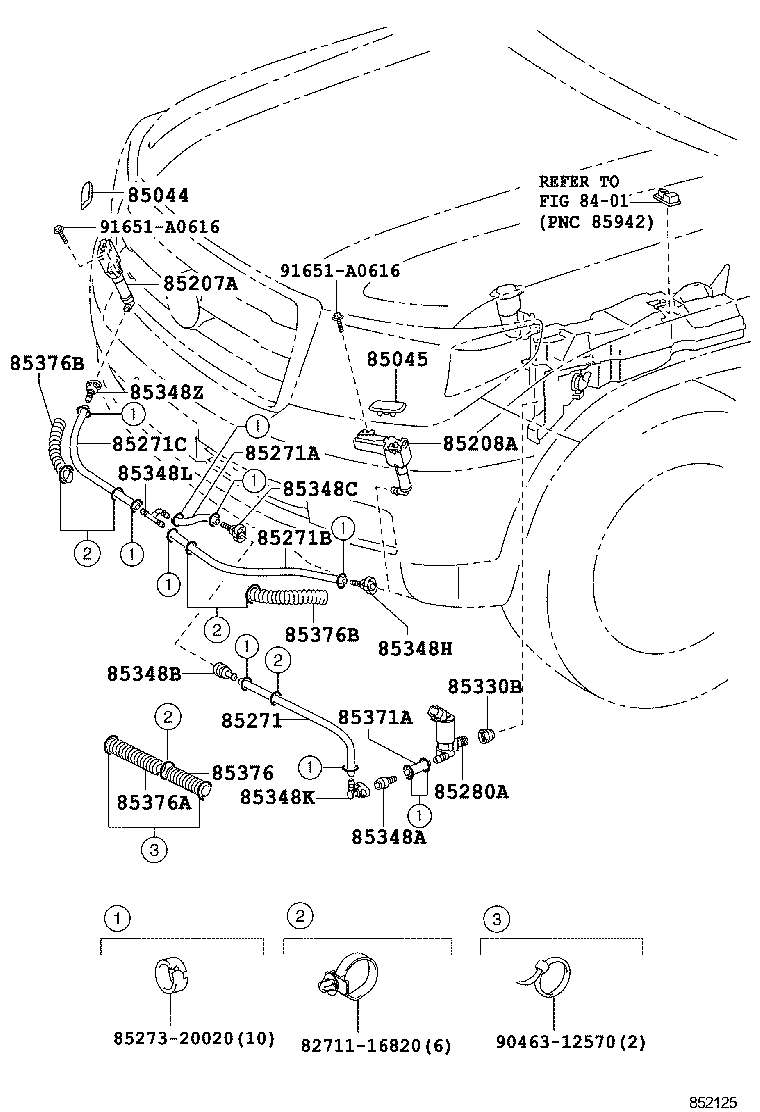 85353-60050-A2 NOZZLE SUB-ASSY, TYPE1 H/LAMP WASHER, RH product image