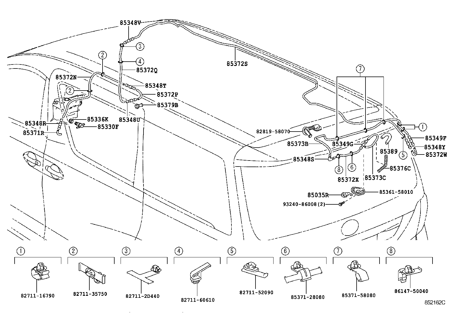 90099-59381 HOSE, REAR WASHER (FROM JOINT TO JOINT), NO.4 product image