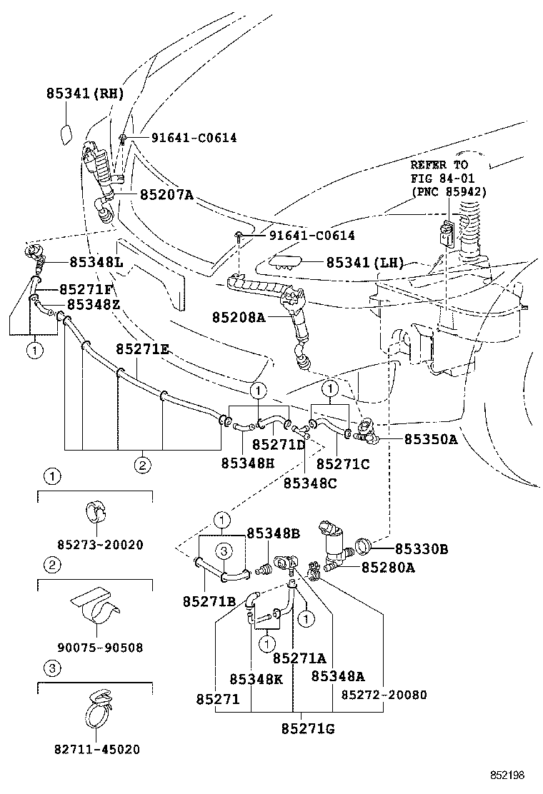 85357-42070 JOINT, HEADLAMP CLEANER HOSE, NO.1 product image