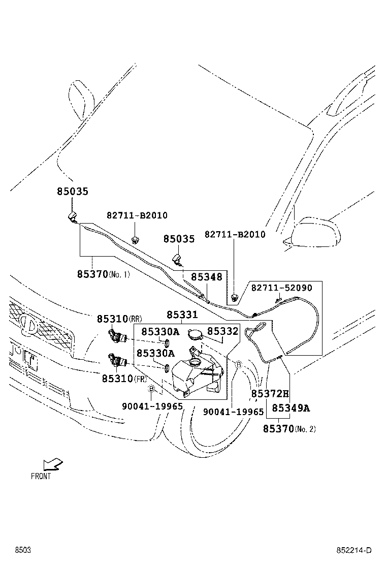 Toyota 85310-97503 MOTOR AND PUMP ASSY, WINDSHIELD WASHER