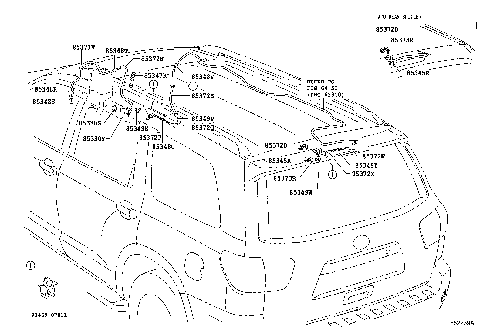 90068-45010 HOSE, REAR WASHER (FROM JOINT TO JOINT), NO.3 product image